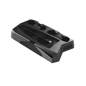 Függőleges hűtőventilátor Állni Dual Controller Töltő Fogadó Játék Konzol Állvány, 3 Port Sony Playstation 5/PS5