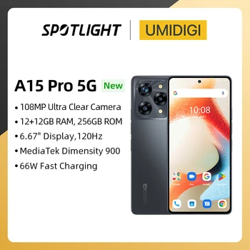 [Világpremier] UMIDIGI A15 Pro 5G Okostelefont NFC Android 13 MTK G900 6.67