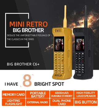Retro C6 Plus Power Bank Mobiltelefon 1.5
